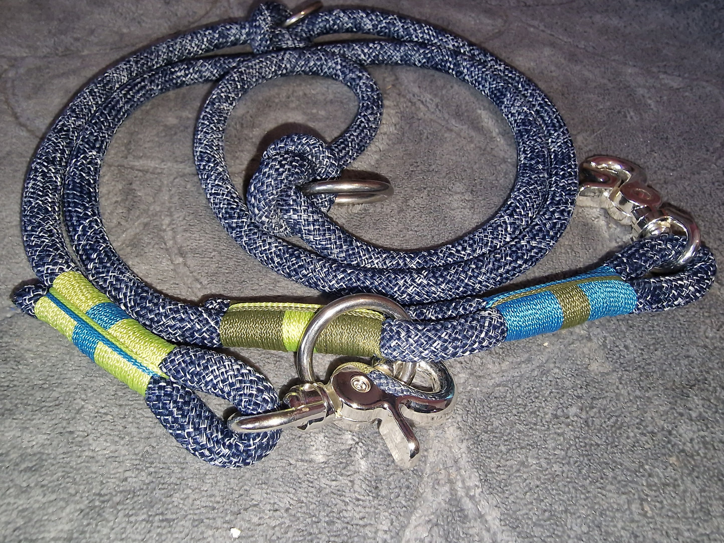 Hundeleine Seil blau