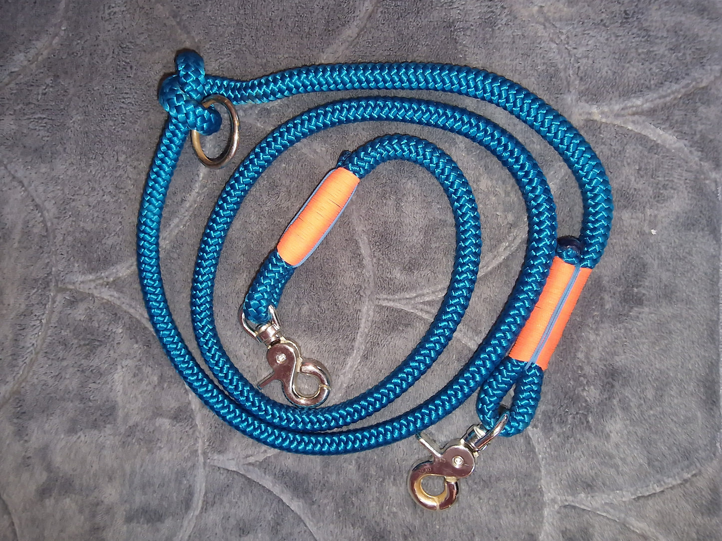 Kurzleine türkis/orange