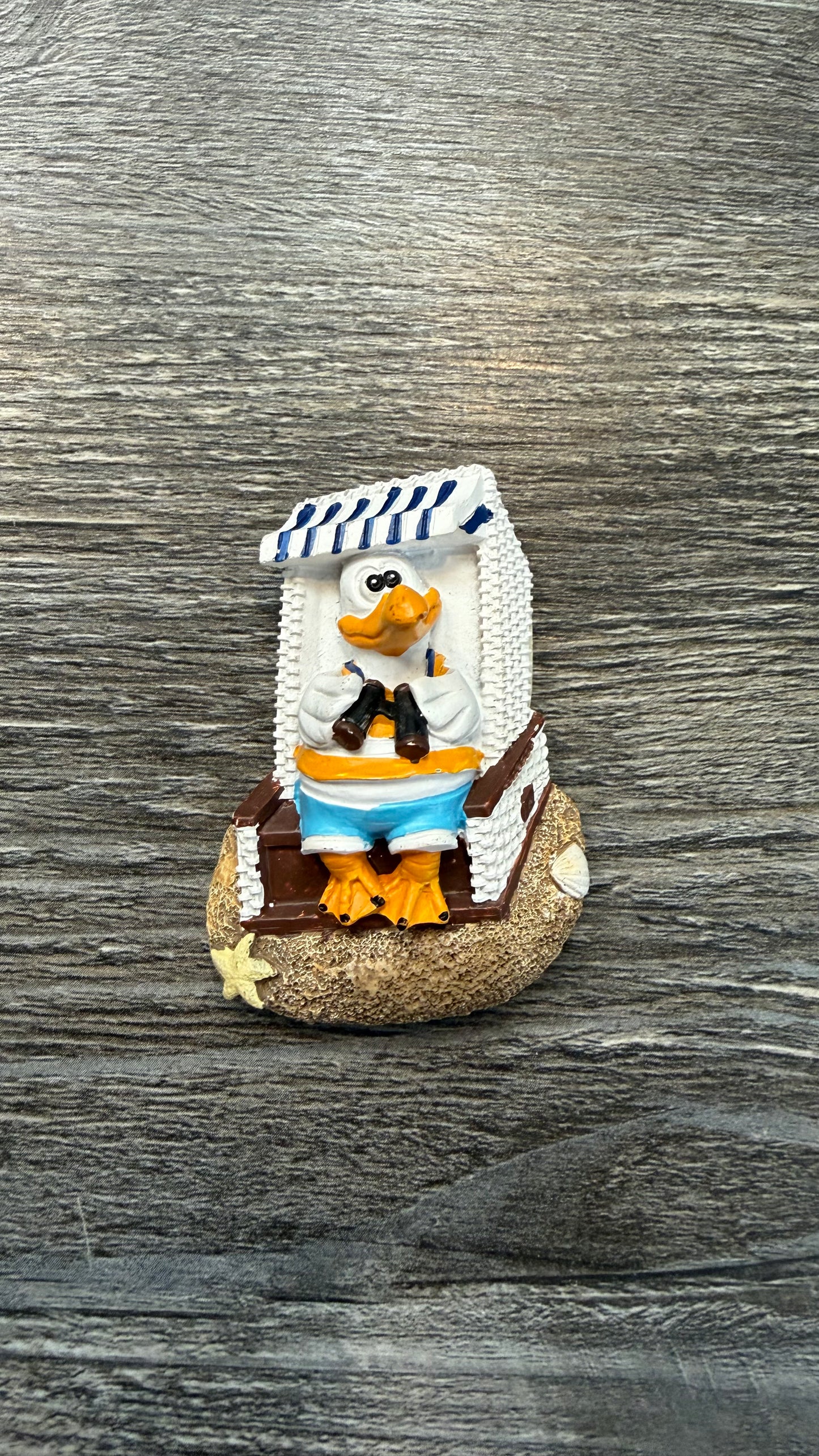 Magnet Möwe im Strandkorb